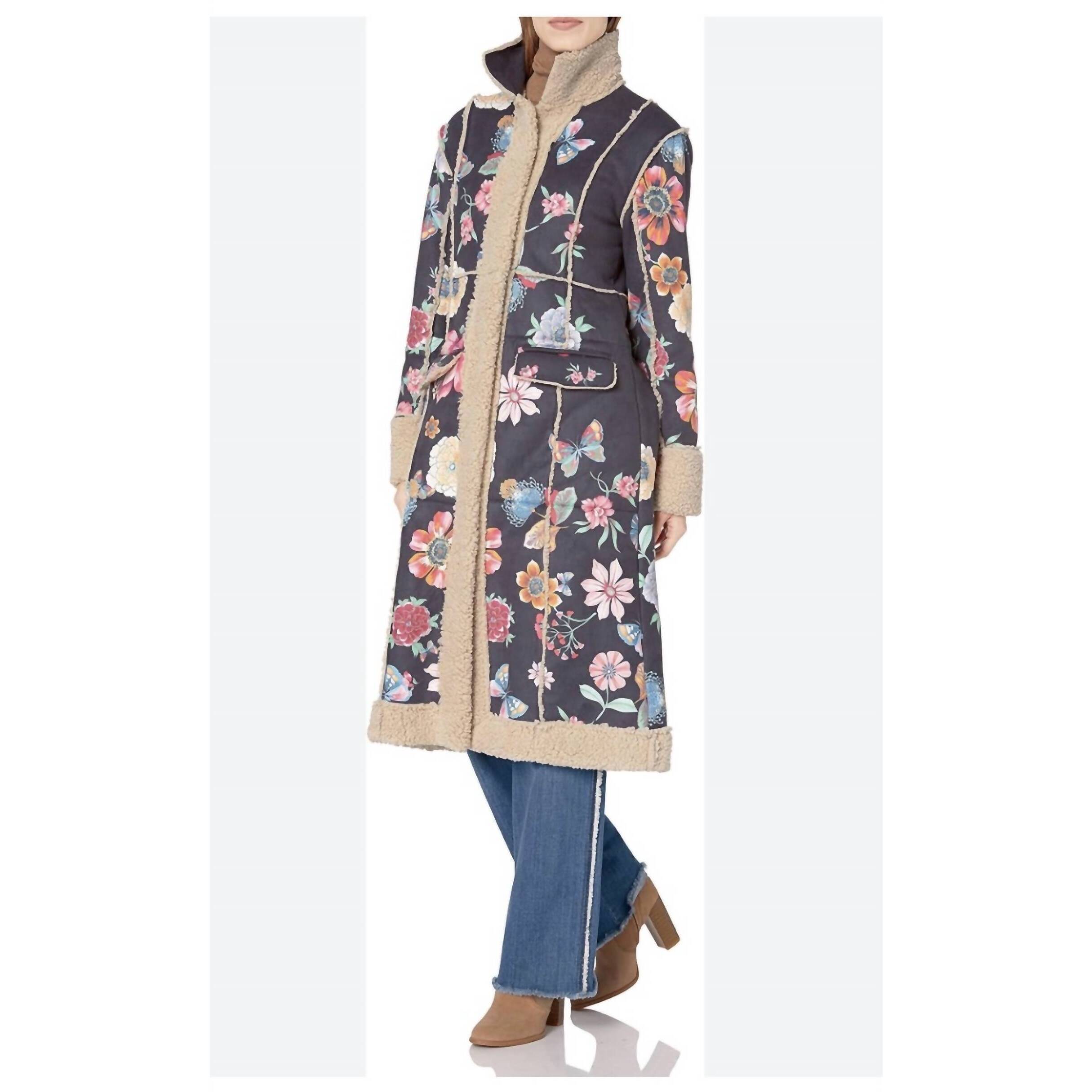 New Johnny Was Juko Sherpa Coat In Multi